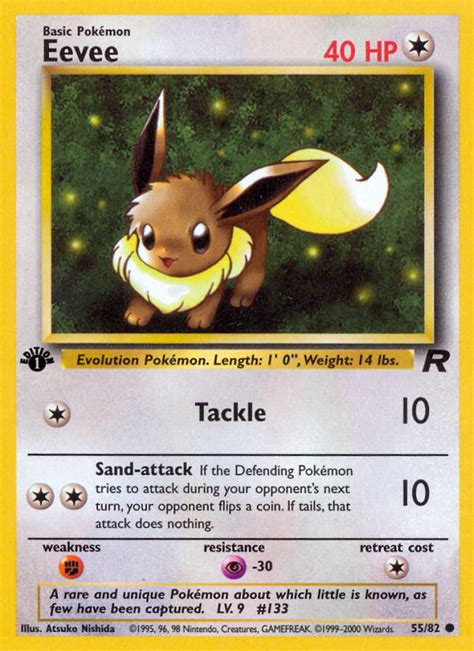 eevee first edition|pokemon team rocket eevee.